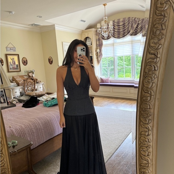 Rosalia Maxi Dress - Polka Dot Black Set Studio XS - Picture 6 of 8